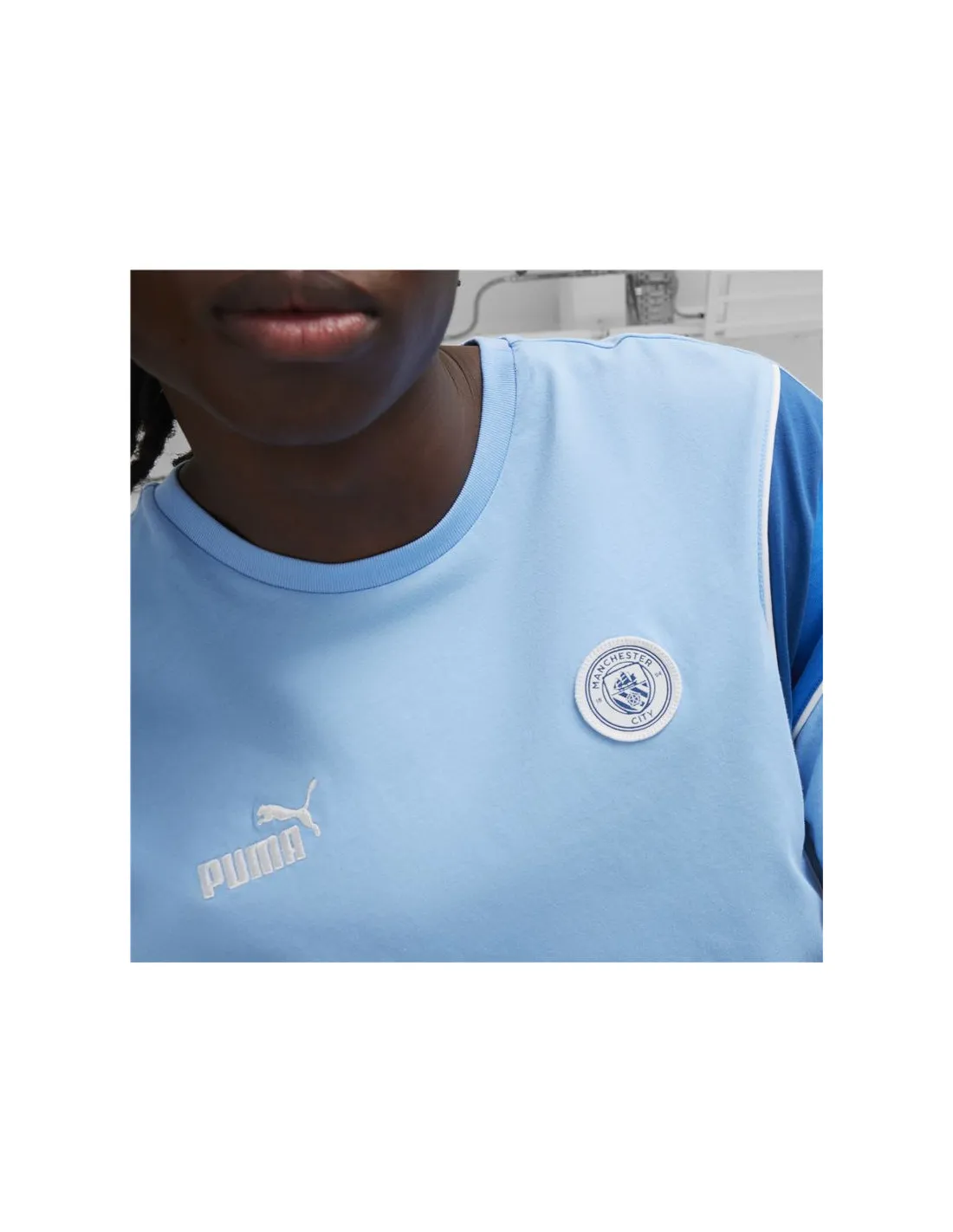 Camiseta de Fútbol Puma Manchester City FtblArchive Azul  Hombre
