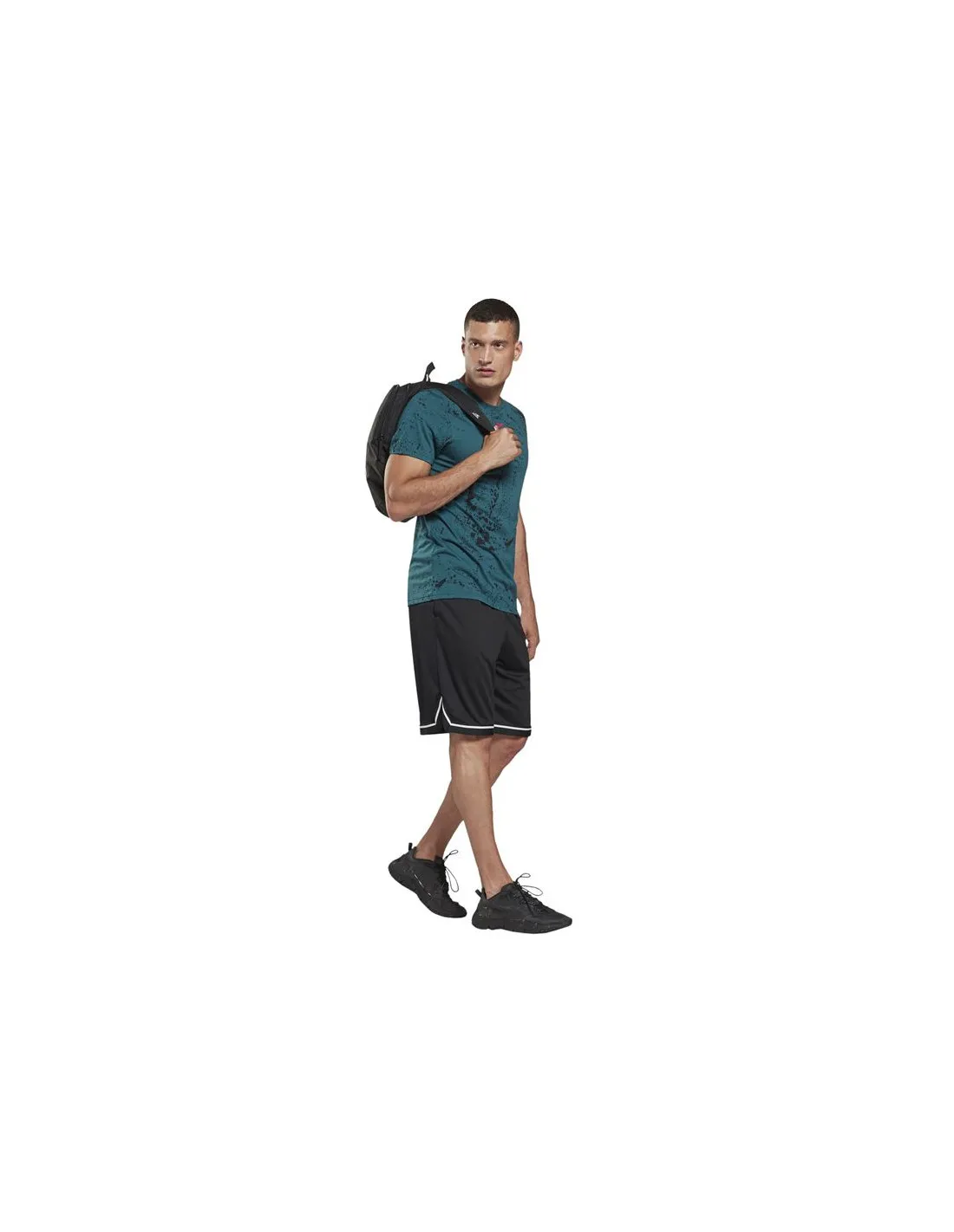 Camiseta de training Reebok Workout Ready Allover Print M Midnight Pine