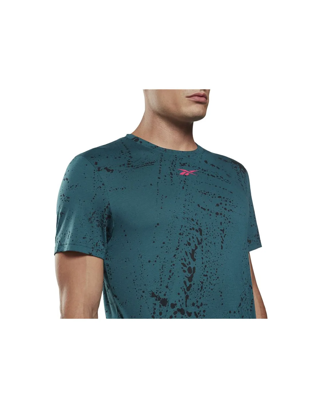 Camiseta de training Reebok Workout Ready Allover Print M Midnight Pine