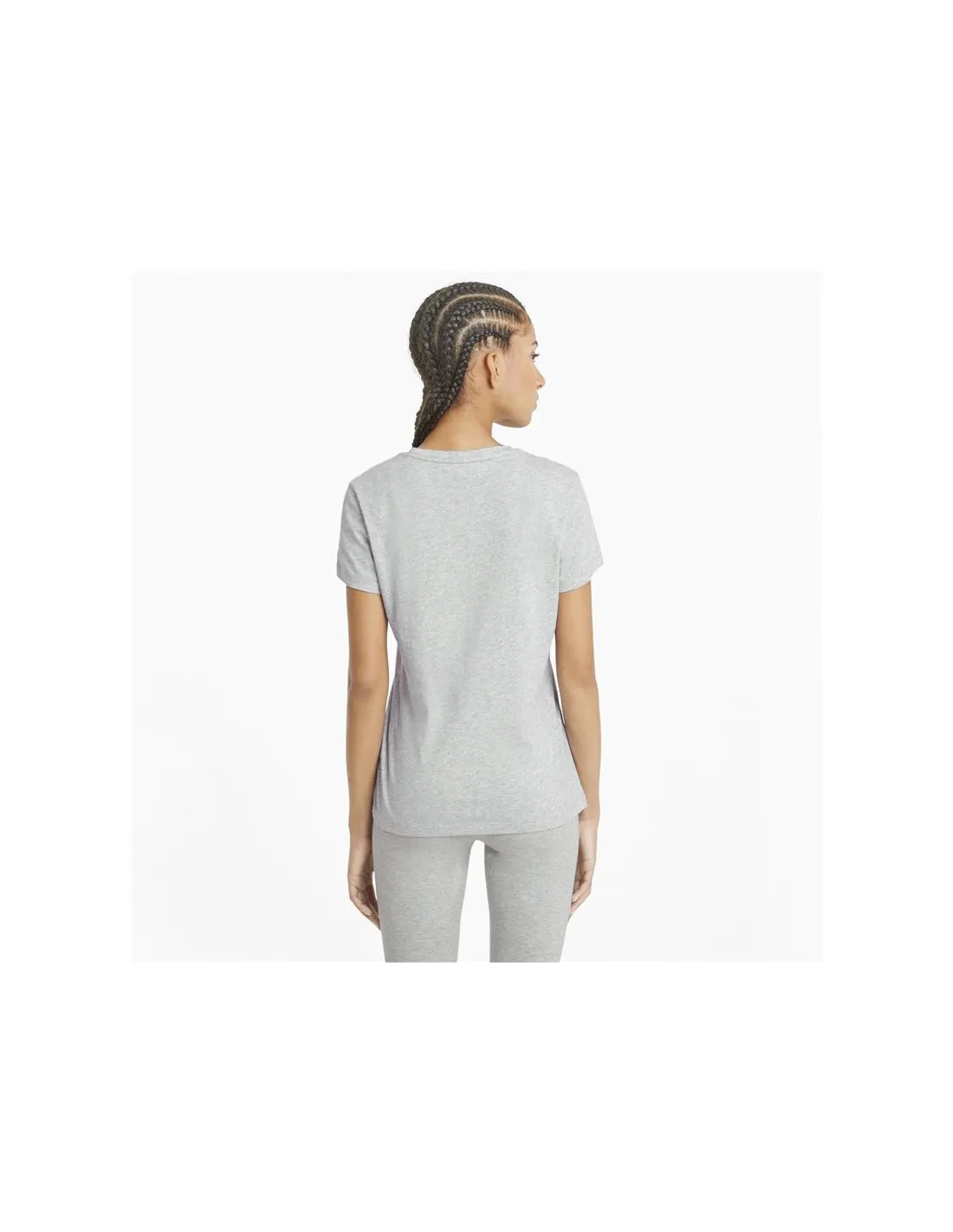 Camiseta Puma Essentials Logo Mujer Gris