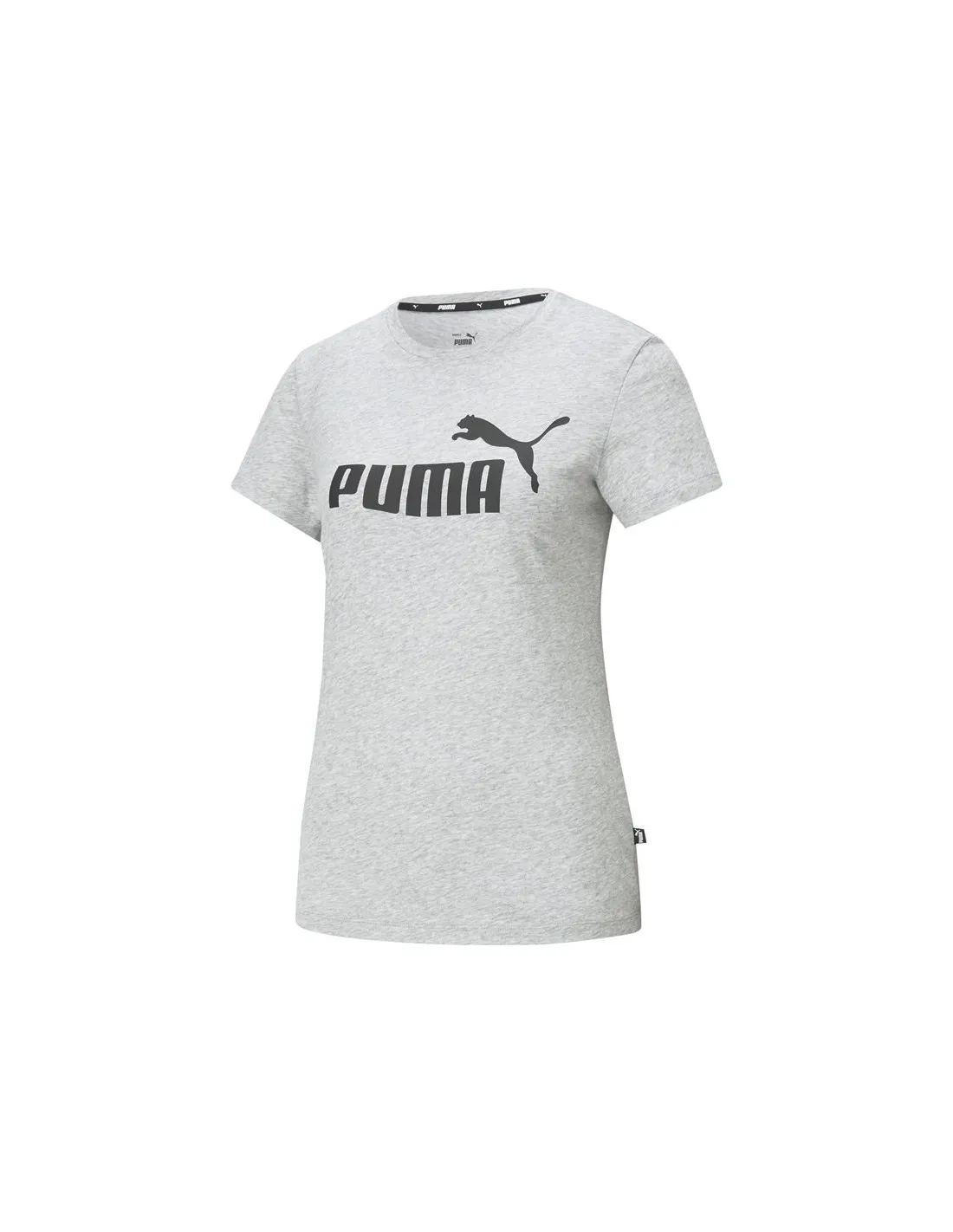 Camiseta Puma Essentials Logo Mujer Gris