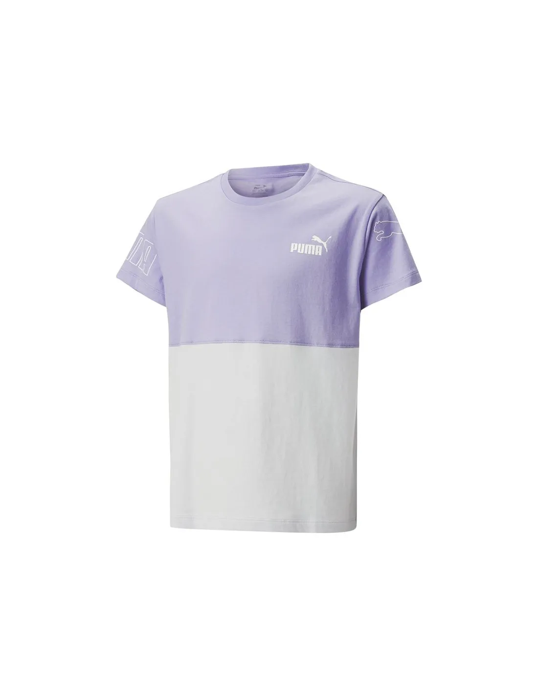 Camiseta Puma Power Colorbloc Niña Vivid Morado