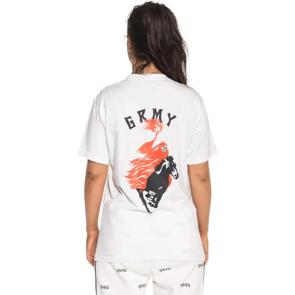 Camiseta Unisex Grimey Burn After Looting Tee FW18 White