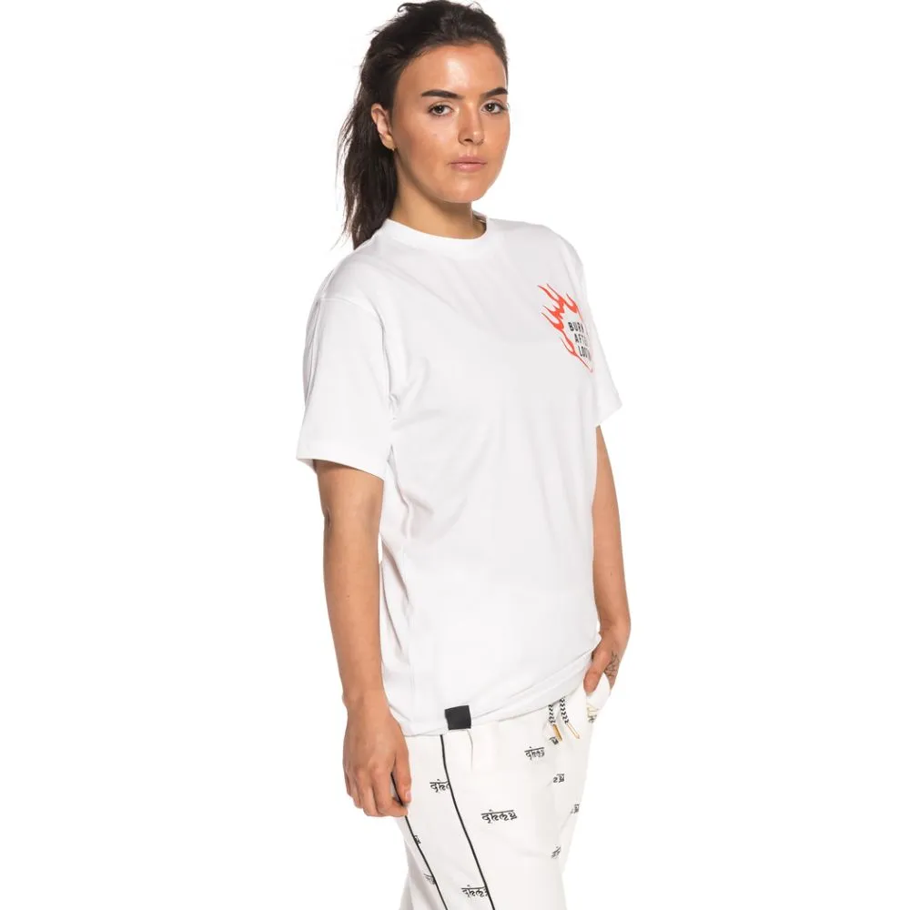Camiseta Unisex Grimey Burn After Looting Tee FW18 White