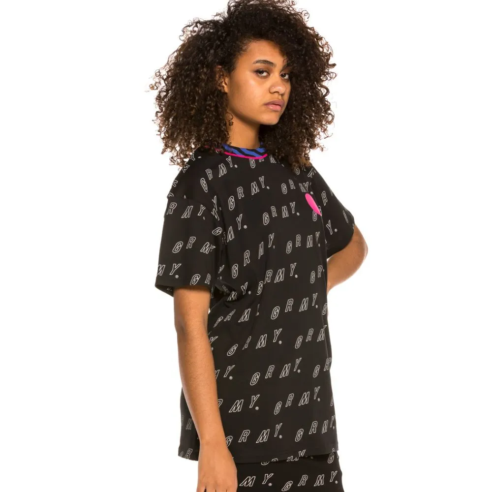 Camiseta Unisex Grimey Urmah Dojo All Over Print Tee SS20 Black