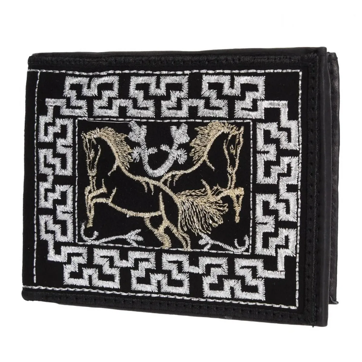 CARTERA DE CUERO BORDADA IMP41663