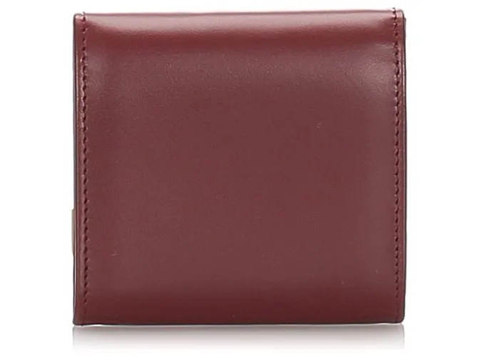 Cartier Red Must de Cartier Monedero de cuero Roja Burdeos 