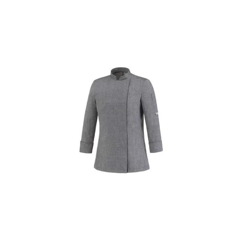 Casaca de cocinera gris elegante