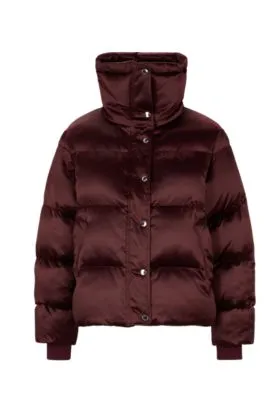 Chaqueta acolchada regular fit con cuello alto