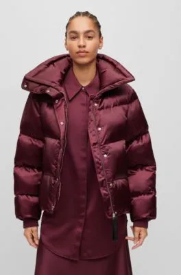 Chaqueta acolchada regular fit con cuello alto