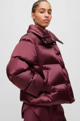 Chaqueta acolchada regular fit con cuello alto
