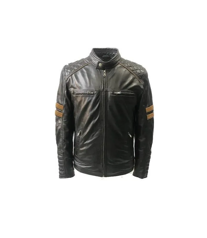 CHAQUETA CLáSICA DE NAPA PARA HOMBRE EN COLOR NEGRO  OSX 1169