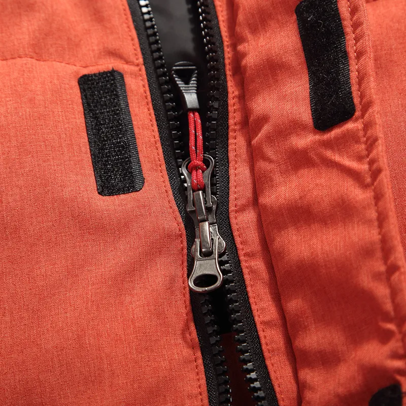 Chaqueta de invierno para hombre Abajo bordado con capucha Chaqueta de plumón norte Cálido Parka Abrigo cara Hombres Chaquetas a