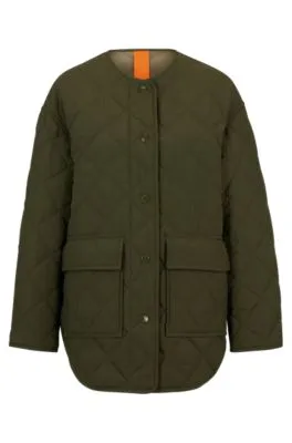 Chaqueta guateada relaxed fit repelente al agua