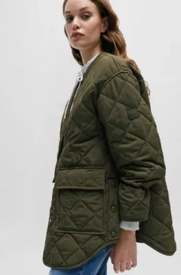 Chaqueta guateada relaxed fit repelente al agua