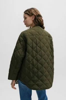 Chaqueta guateada relaxed fit repelente al agua