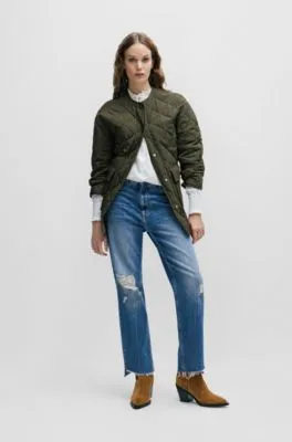 Chaqueta guateada relaxed fit repelente al agua