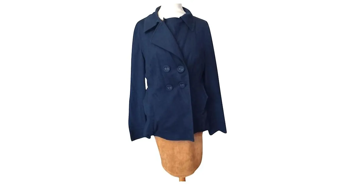 CHAQUETA KENZO CABAN TRAMA PUNTO T 42/44 Azul marino 