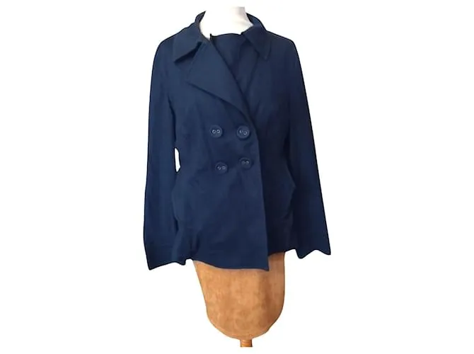 CHAQUETA KENZO CABAN TRAMA PUNTO T 42/44 Azul marino 