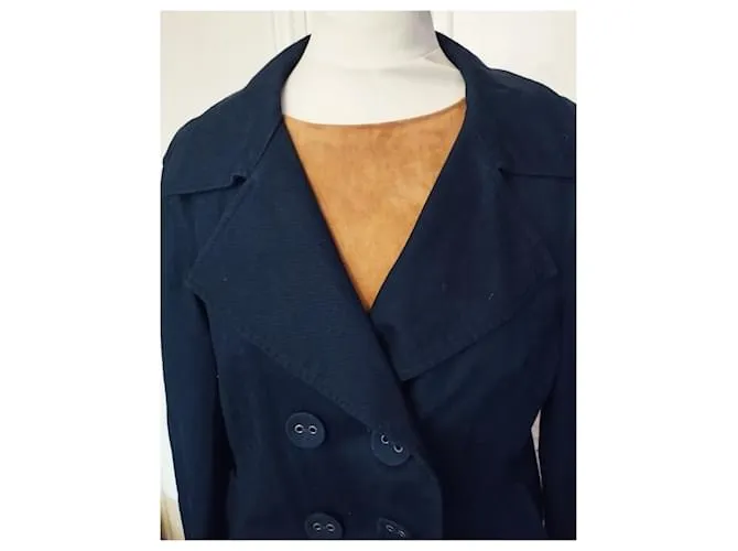 CHAQUETA KENZO CABAN TRAMA PUNTO T 42/44 Azul marino 