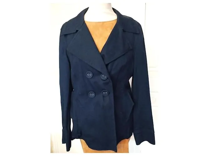 CHAQUETA KENZO CABAN TRAMA PUNTO T 42/44 Azul marino 