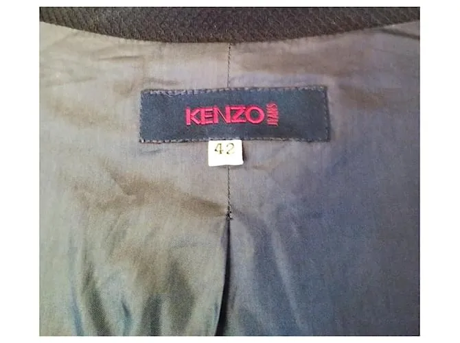 CHAQUETA KENZO CABAN TRAMA PUNTO T 42/44 Azul marino 