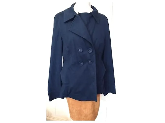 CHAQUETA KENZO CABAN TRAMA PUNTO T 42/44 Azul marino 