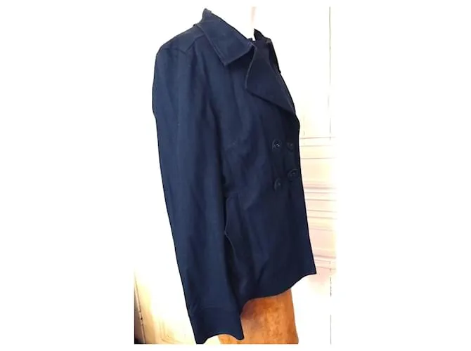 CHAQUETA KENZO CABAN TRAMA PUNTO T 42/44 Azul marino 