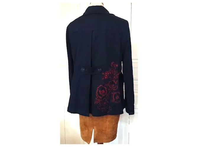 CHAQUETA KENZO CABAN TRAMA PUNTO T 42/44 Azul marino 