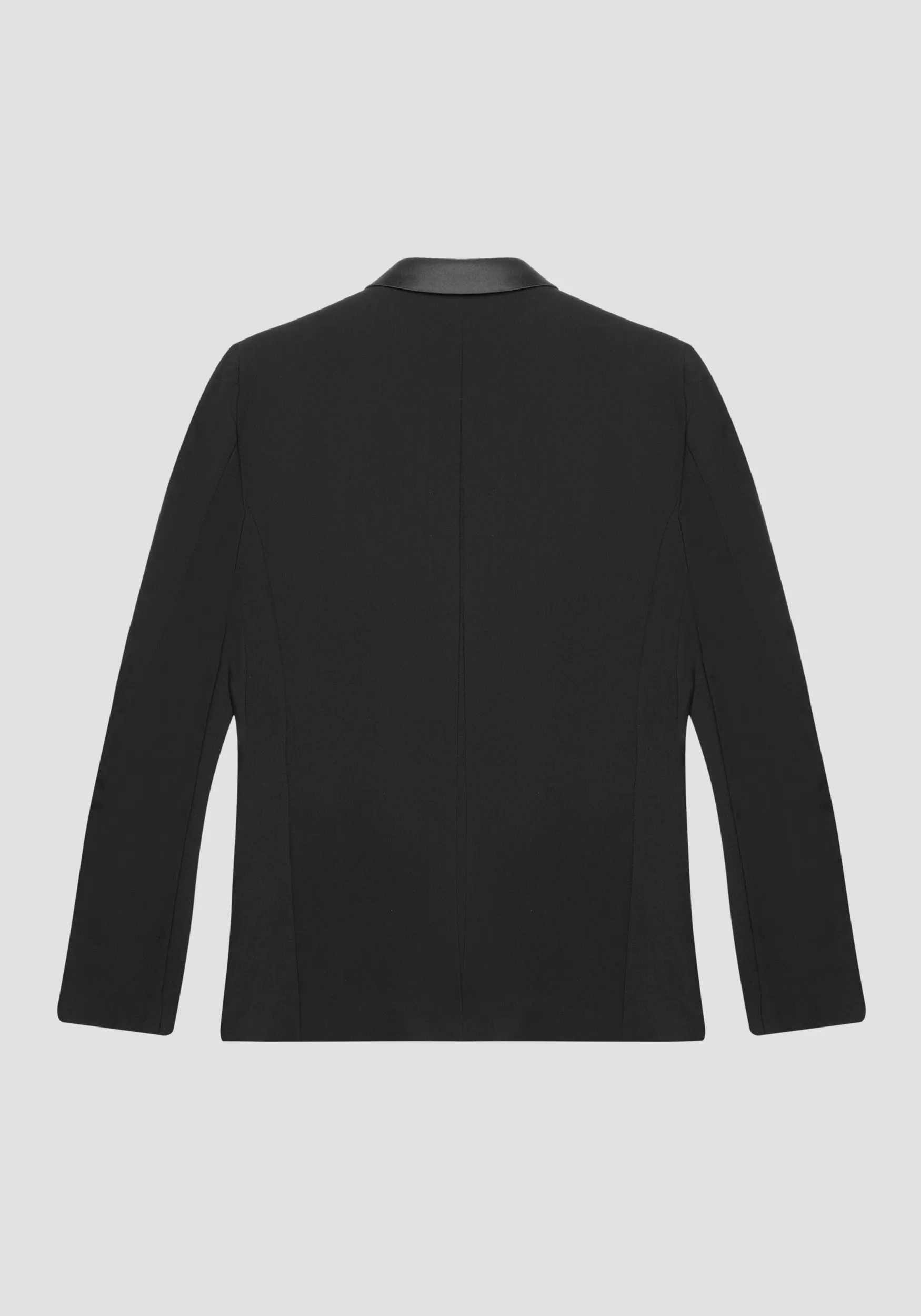 CHAQUETA «NINA» CON CORTE SLIM DE TEJIDO ELÁSTICO DE MEZCLA DE VISCOSA CON DETALLES DE RASO