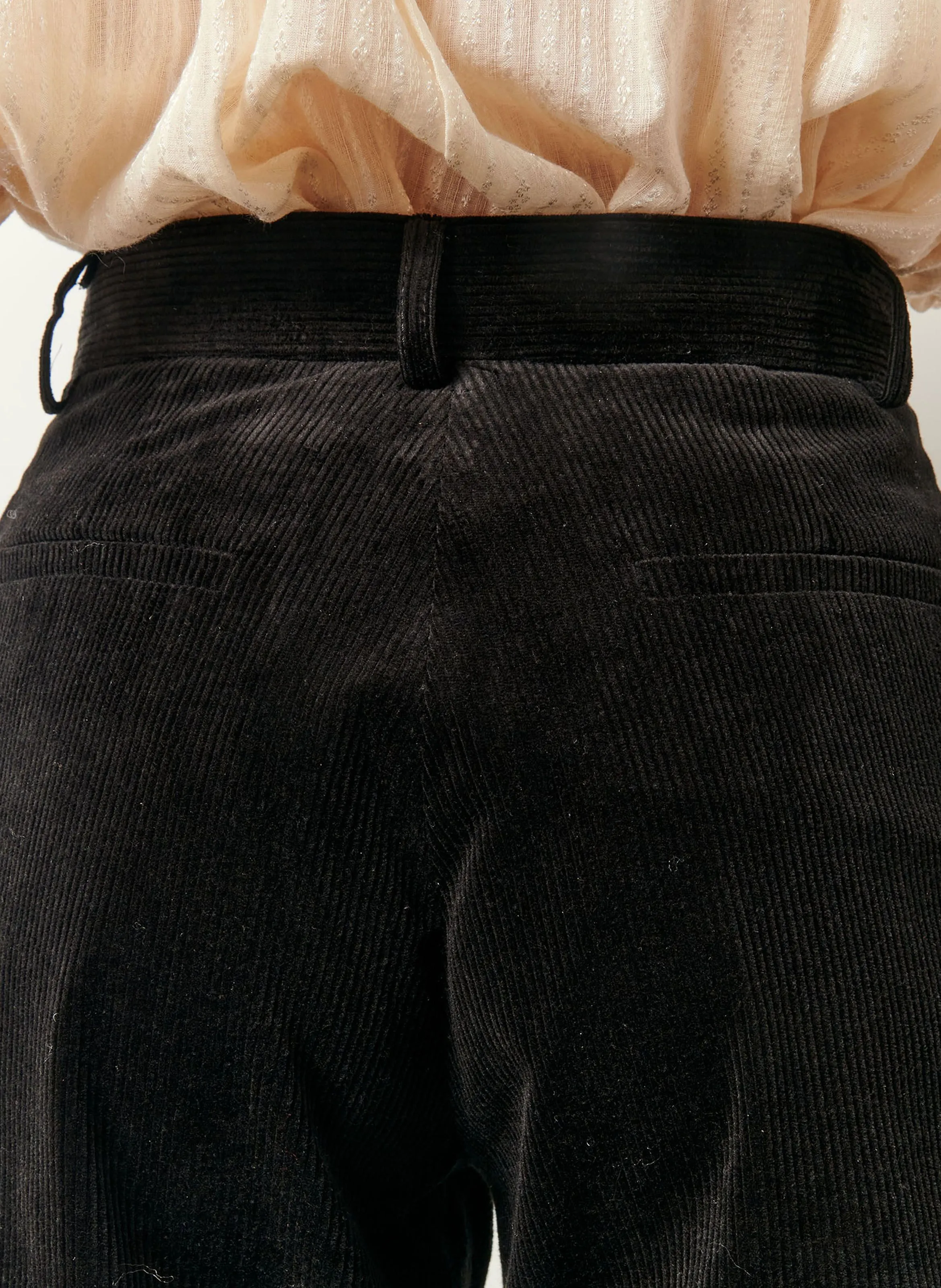 CHARLIE  PANTALóN BOOTCUT DE TERCIOPELO EN NEGRO