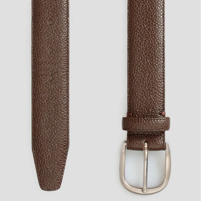 Cinturón Hackett de piel marrón para hombre.