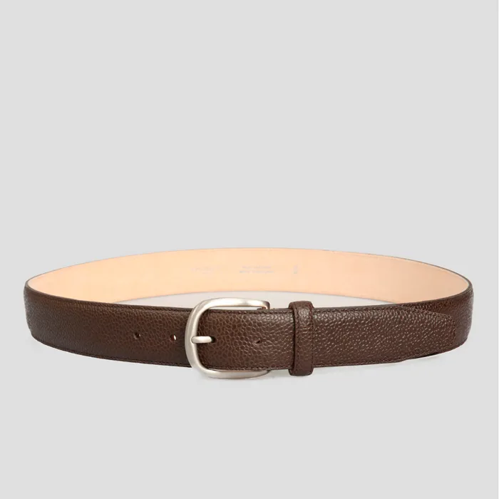 Cinturón Hackett de piel marrón para hombre.