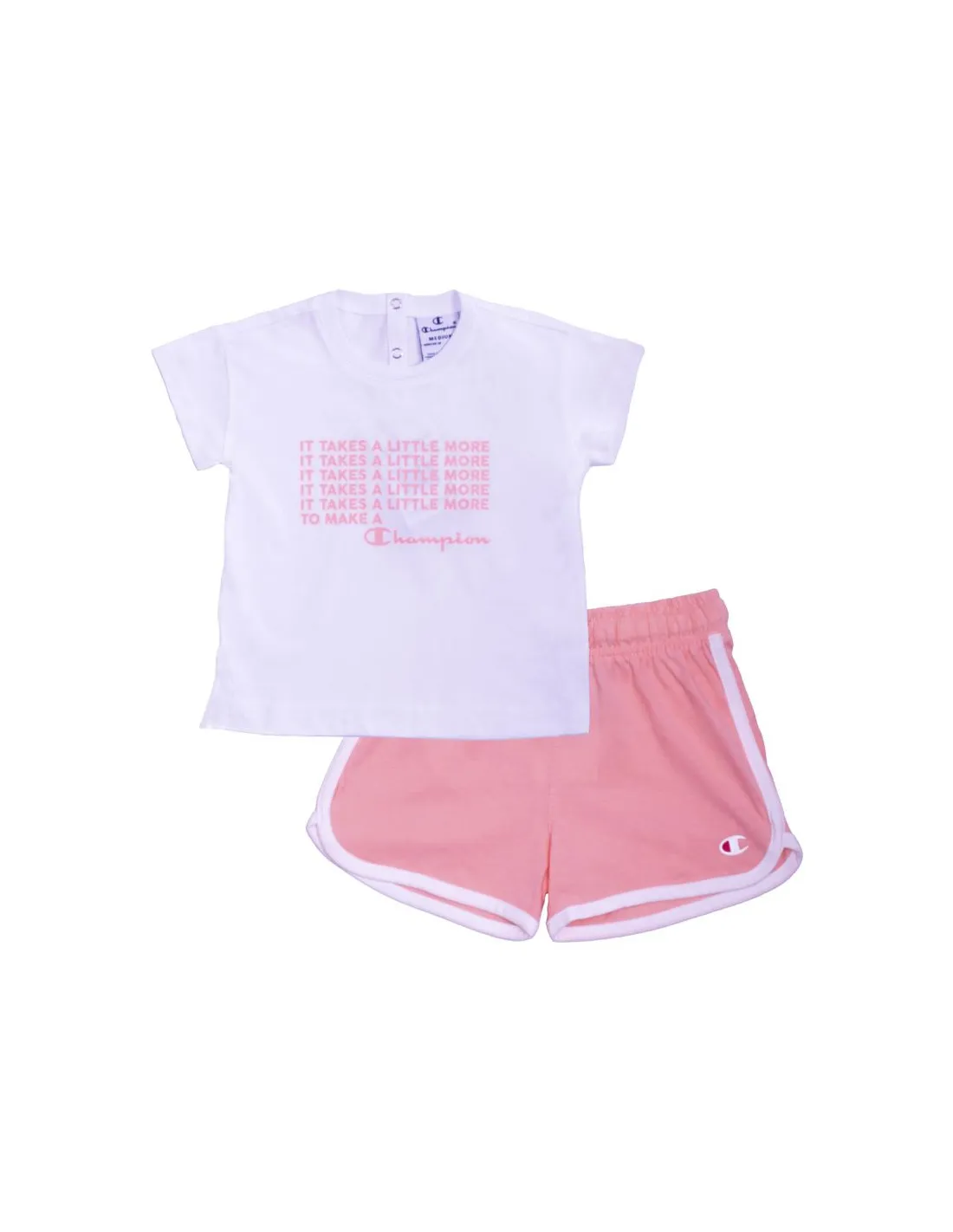 CONJUNTO CHAMPION TSHIRT AND TRACKSUIT BABY WHITE