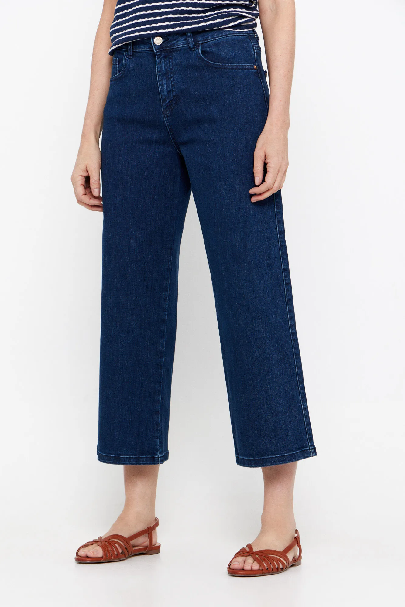 Cropped palazzo jeans