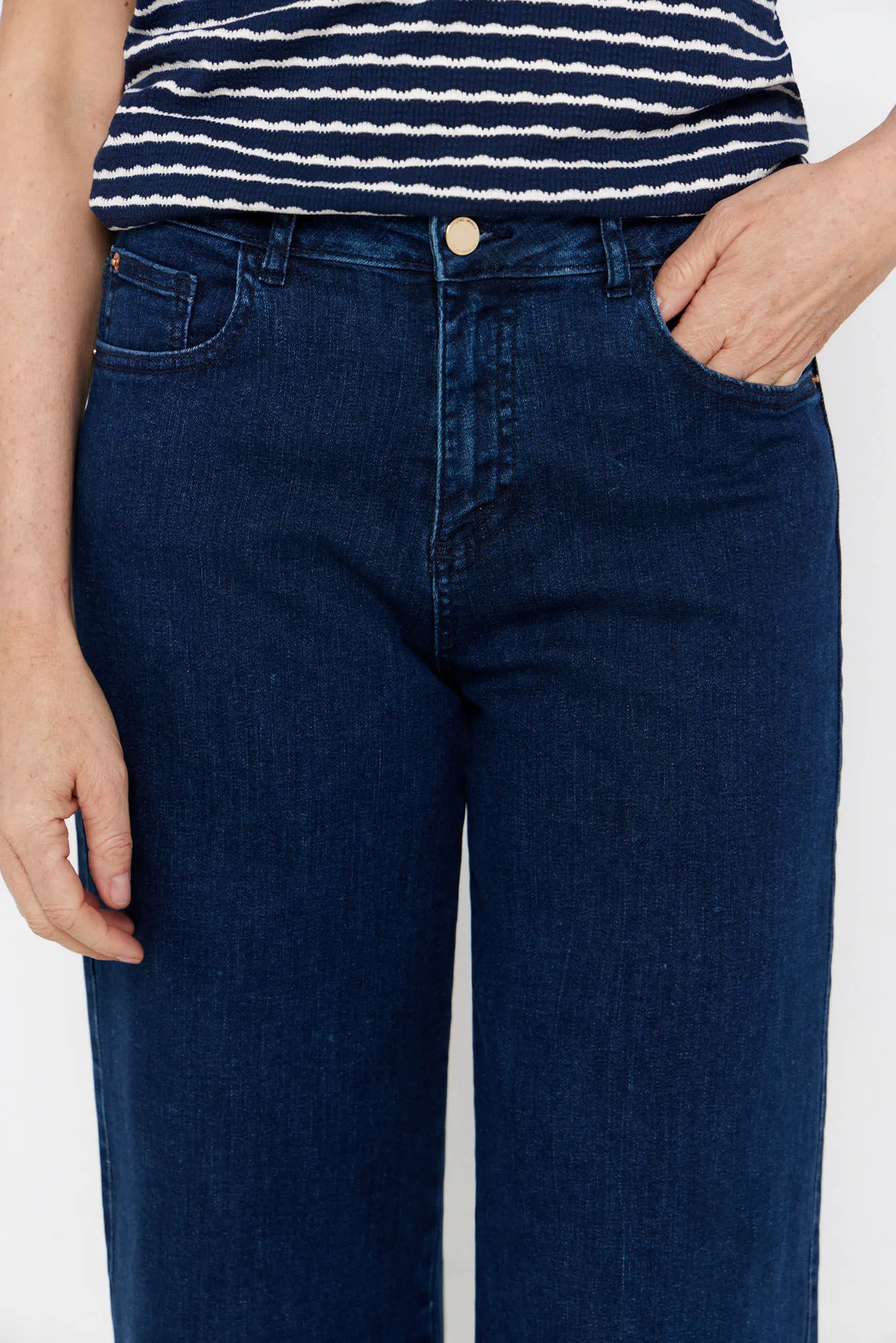 Cropped palazzo jeans