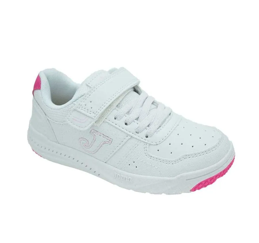 DEPORTIVO JOMA WHARW2210V PARA NIÑOS BLANCO/FUCSIA CON VELCRO CORDONES ELÁSTICOS Y PLANTILLA DE PIEL 27422