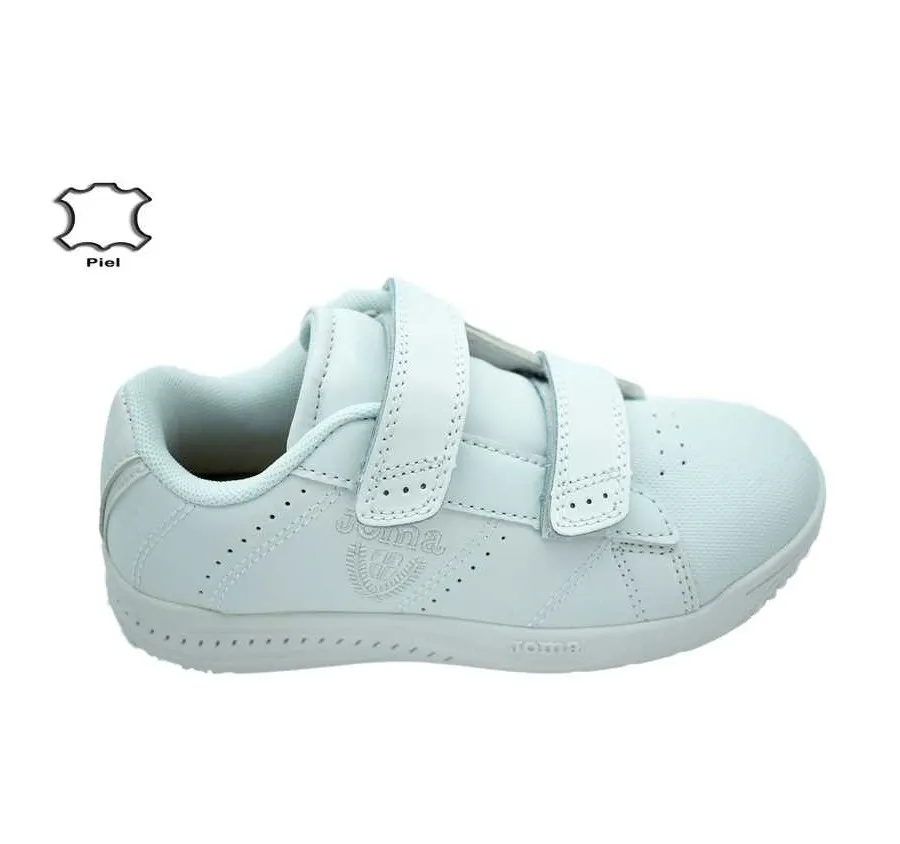 DEPORTIVO JOMA WPLAYW2102V PARA NIÑOS PLAY JR 2102 BLANCO CON DOBLE VELCRO Y PLANTILLA DE PIEL 26712