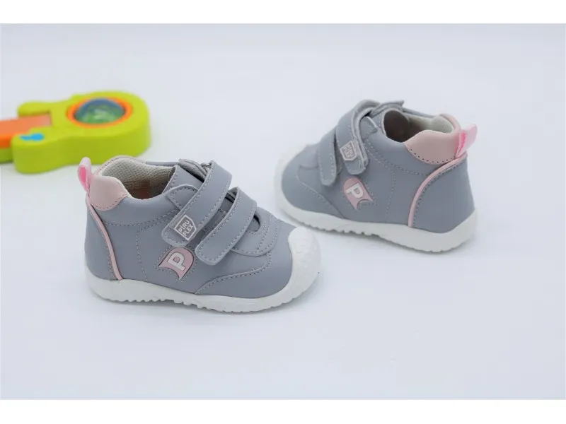 DEPORTIVO PRIMEROS PASOS DE PIEL PF3001 PIRUFIN EN COLOR GRISROSA