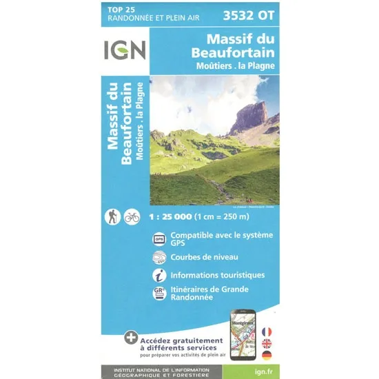 ed. ign france Mapa Massif Beaufortain 1:25000