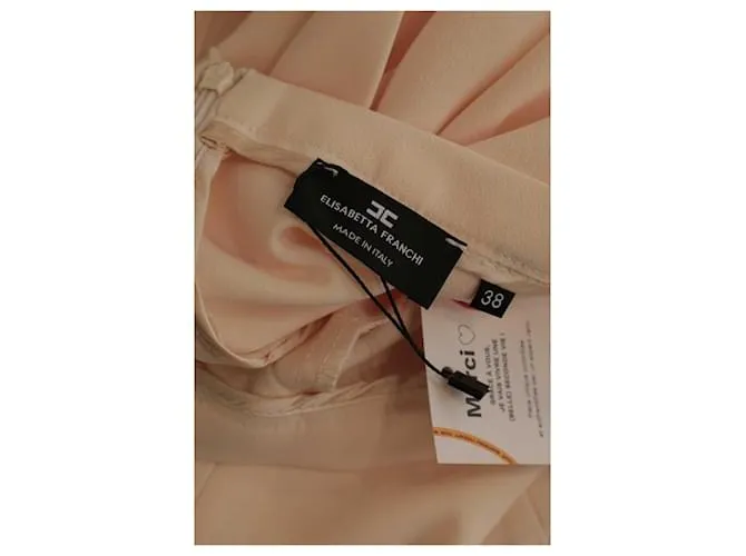 Elisabetta Franchi Pantalón pitillo beige 