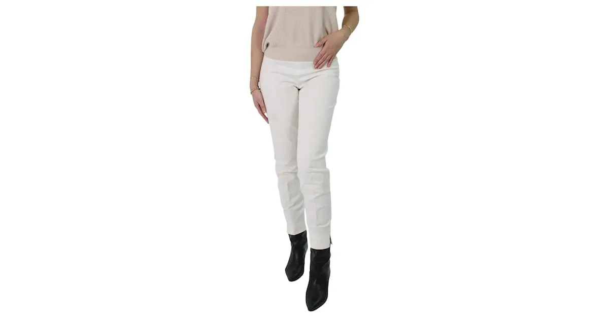 EMILIO PUCCI PANTALóN DE ALGODóN BLANCO  TALLA UK 8 