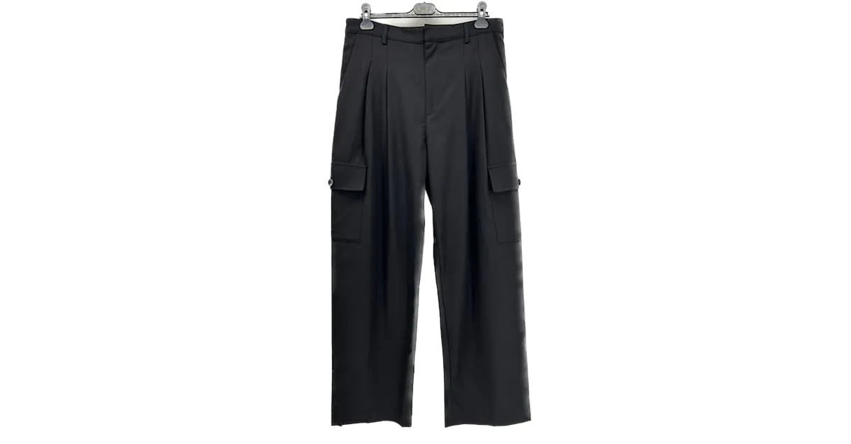 ENZA COSTA Pantalón T.US 28 poliéster Negro 