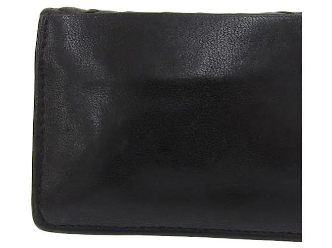Estuche de cuero para tarjetas Bottega Veneta Castaño 