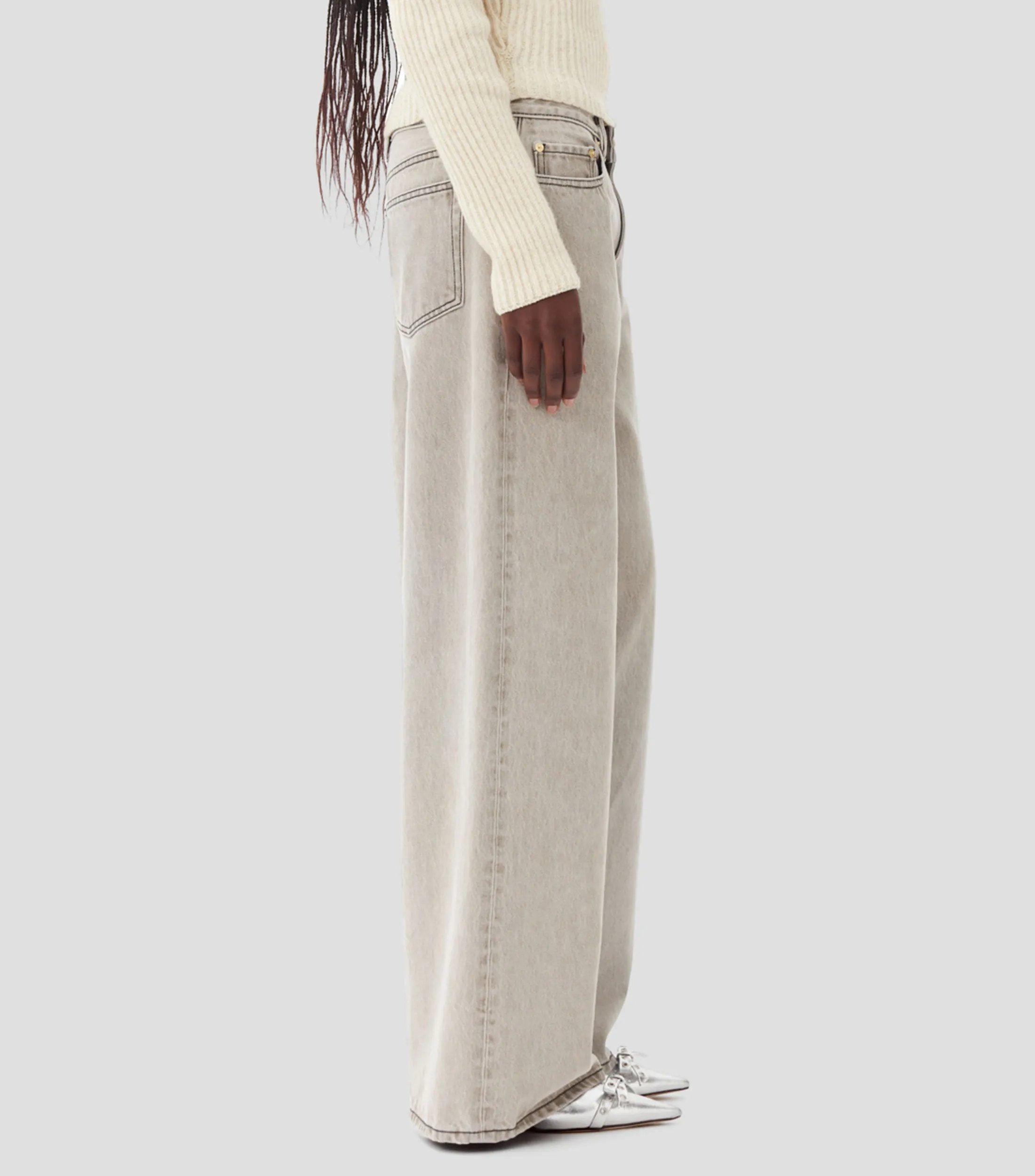 Ganni Jeans Wideleg Mujer