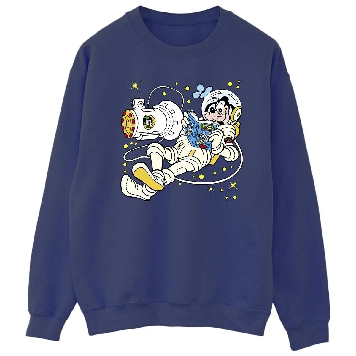 Goofy Reading In Space