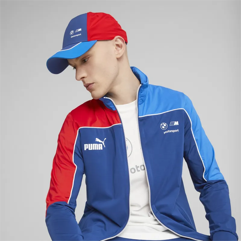 Gorra curva azul y roja snapback Motorsport BB de BMW de Puma