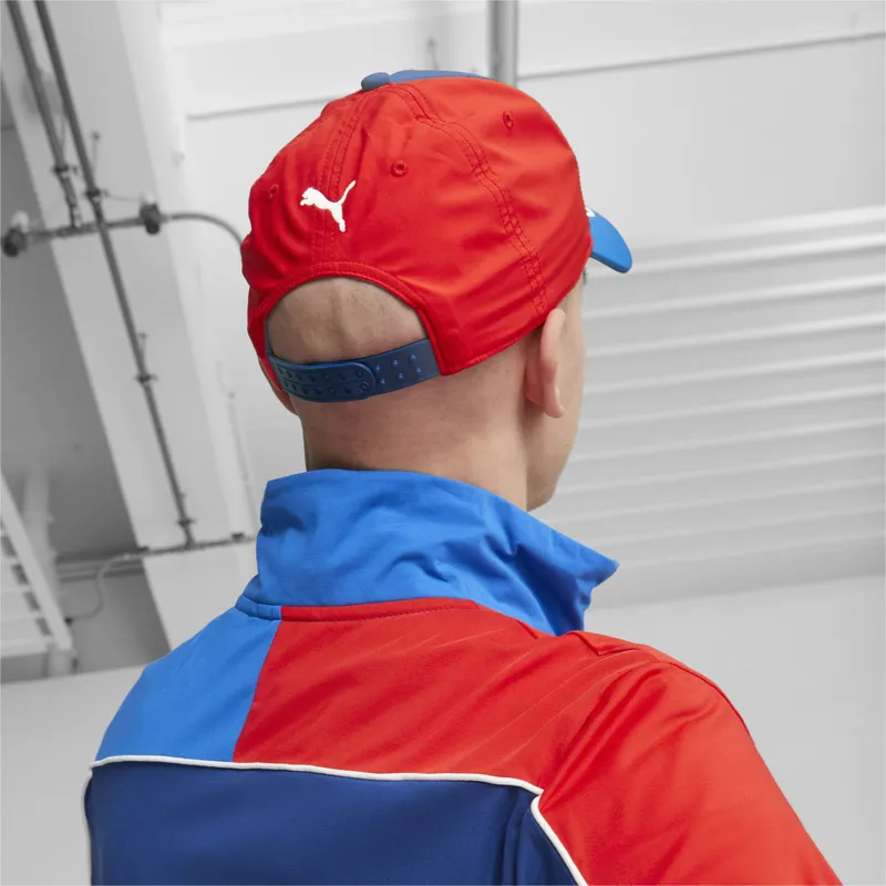 Gorra curva azul y roja snapback Motorsport BB de BMW de Puma