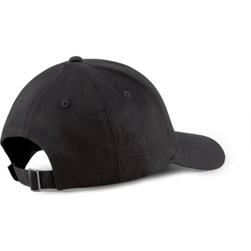 Gorra curva negra ajustable con logo negro Classics Archive Logo de Puma