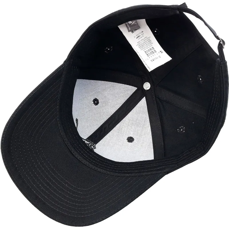 Gorra curva negra ajustable con logo negro Classics Archive Logo de Puma